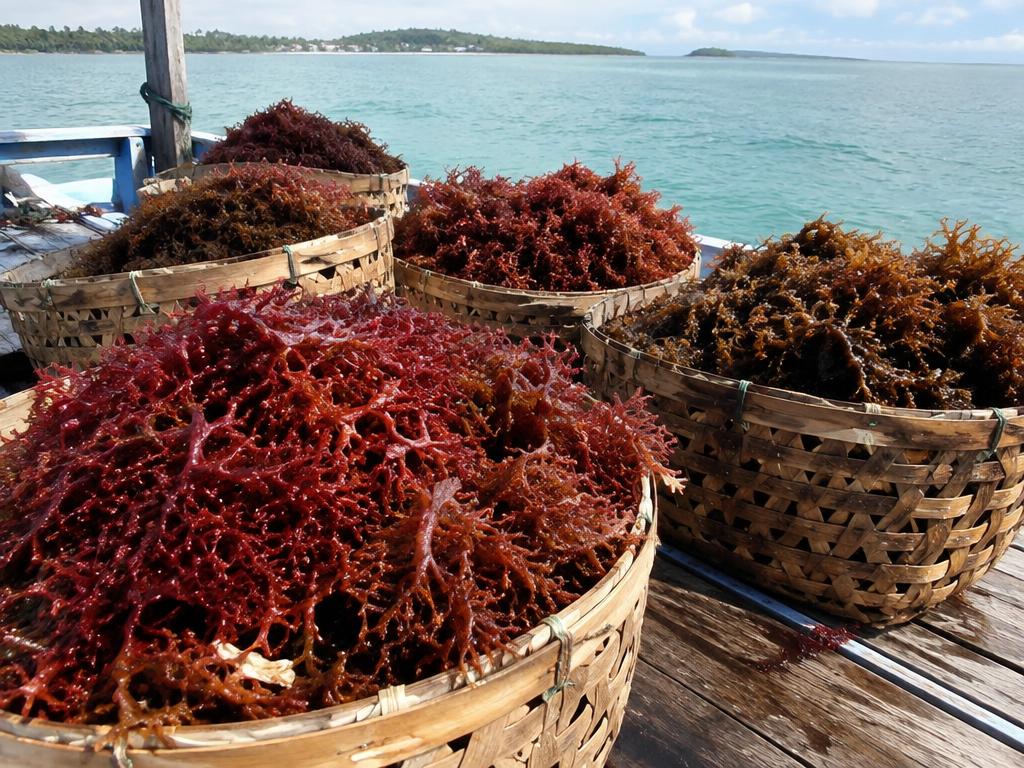 Fresh seaweed harvested beside the bay